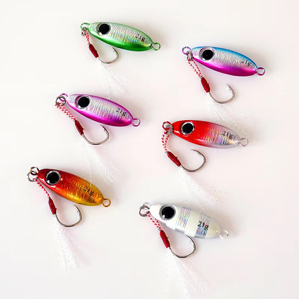 Jig Head Lure - 6 sztuk Micro Metal Jigging przynęty