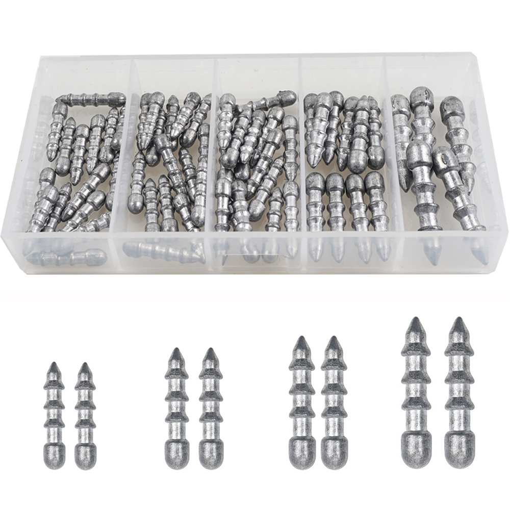 Fishing Equipment Lures - 60 SZTUK Obciążniki do gwoździ Worm